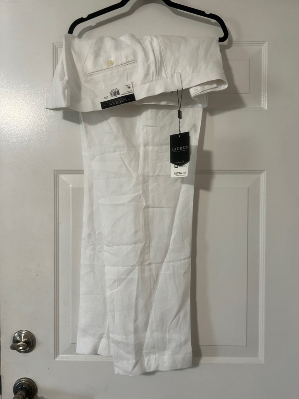 Ralph Lauren White Linen Trousers